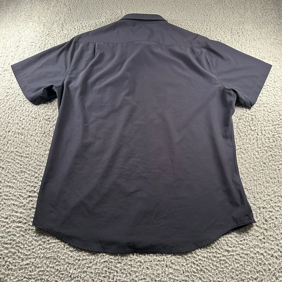 7 Diamonds Men's 4 Way Stretch Performance Button Down Shirt‎ Navy XL - Picture 4 of 8